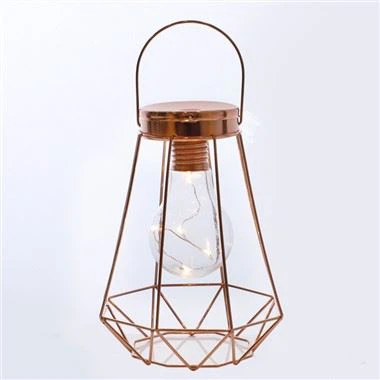 Hlau Cage LED Teeb Roj Teeb Powered